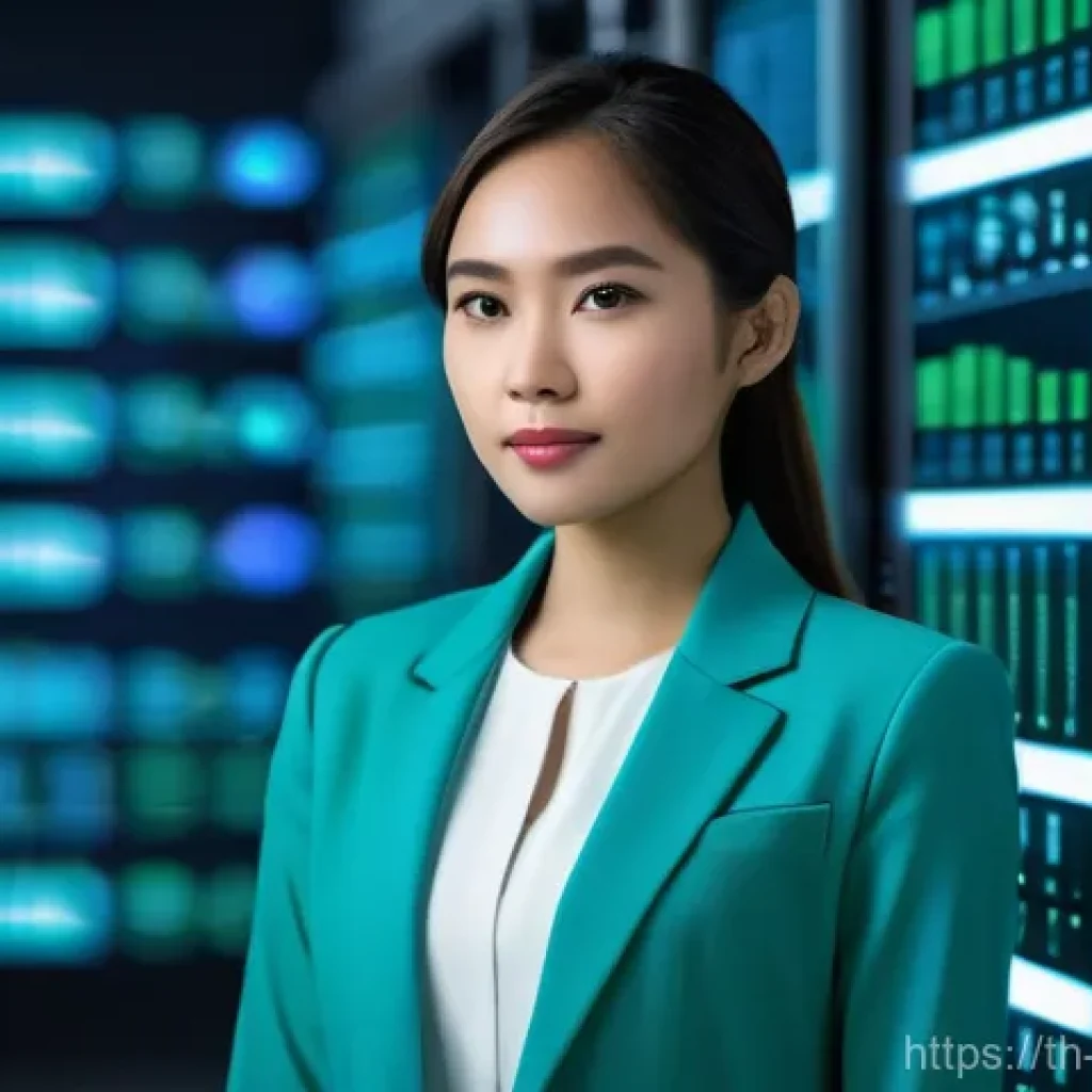 빅데이터 기술자의 국제 네트워킹 사례 - **Prompt:** "A young, ambitious Thai Big Data Engineer, either male or female, standing confidently ...