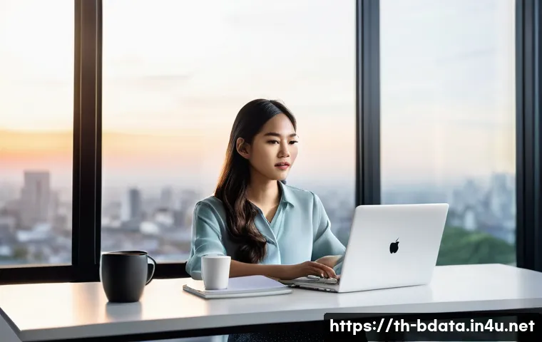 빅데이터 기술자 인터뷰 시 실수 사례 - **Prompt:** A focused and determined young Thai woman, in her late 20s, wearing smart casual attire ...